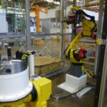 Robot marquing automation in a factory